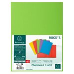 Paquet de 50 chemises 1 rabat ROCK''S 220 - 24x32cm EXACOMPTA