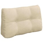vidaXL Coussin de Dos Crème 80 x 24 x 50 cm tissu