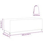 vidaXL Housse pour mobilier d'extérieur Noir 300 x 140 x 90 cm 210D