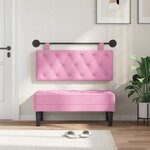 vidaXL Tête de lit suspendue Rose Tissu