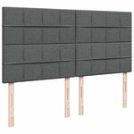 VidaXL Cadre de lit ottoman avec matelas gris foncé 180x200 cm tissu