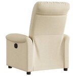 vidaXL Fauteuil inclinable Crème Tissu