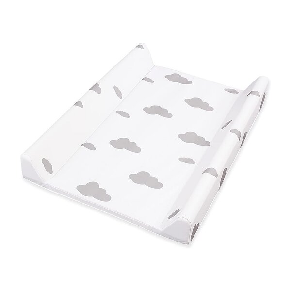 Matelas à langer motifs nuages gris