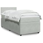 vidaXL Sommier à lattes de lit et matelas Gris clair 80x200 cm Velours