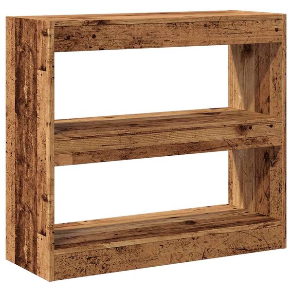 vidaXL Bibliothèque/Séparateur de pièce vieux bois 80x30x72 cm