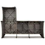 vidaXL Canapé de jardin inclinable coussins forme de L gris polyrotin