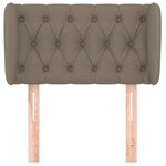 vidaXL Tête de lit avec oreilles Taupe 83x23x78/88 cm Tissu