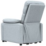 vidaXL Fauteuil électrique de massage Gris clair Tissu