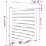 vidaXL Volet roulant aluminium 110x130 cm blanc