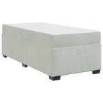 vidaXL Cadre de lit avec matelas Gris clair 100 x 200 cm Velours