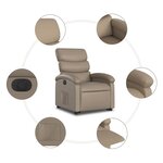 vidaXL Fauteuil inclinable électrique cappuccino similicuir