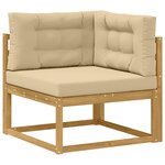 vidaXL Ensemble de canapés d'extérieur 7 pc Blanc et Beige Polyester