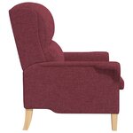 vidaXL Fauteuil Moderne Rouge Vin Tissu en Polyester avec Structure en Bois