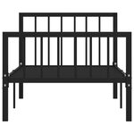 vidaXL Cadre de lit sans matelas noir métal 90x200 cm
