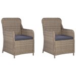 vidaXL Ensemble à manger de jardin 3 Pièces Marron