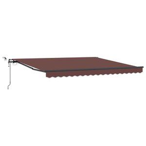 vidaXL Auvent rétractable automatique avec LED marron 400x300 cm