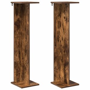 vidaXL Support de Plante 2 pièces Chêne fumé 25 x 25 5 x 100 5 cm