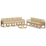 vidaXL Ensemble de canapés d'extérieur 9 pc Blanc et Beige