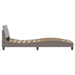 vidaXL Cadre de lit avec tête de lit Dover taupe 80x200cm tissu