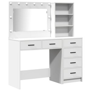 vidaXL Table de Toilette Blanc 78.5 x 41 x 135 cm Bois d'ingénierie