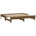 vidaXL Lit coulissant sans matelas marron miel 2x(75x190) cm