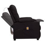 vidaXL Fauteuil de massage Noir Similicuir