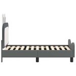 vidaXL Cadre de lit pour tout-petit avec tête de lit Gris clair PU