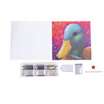 CRYSTAL ART Kit carte broderie diamant 18x18cm Canard