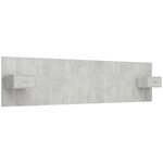 vidaXL Tête de lit avec armoires Gris béton Bois d'ingénierie