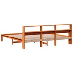 vidaXL Cadre de lit sans matelas cire marron 200x200cm bois pin massif