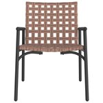 vidaXL Chaises de jardin 2 Pièces noires  dimensions 79x56x73 5 cm en osier synthétique.