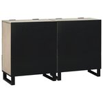 vidaXL Buffets 2 Pièces Blanc 60 x 33.5 x 75 cm bois de manguier massif