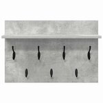 vidaXL Porte-manteau mural avec étagère Gris béton 60 x 40 x 12 cm