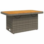 vidaXL Salon de jardin 3 Pièces avec coussins Gris Résine tressée