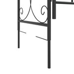 vidaXL Arche de jardin avec portail noir 108x45x235 cm acier