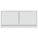 vidaXL Meuble TV mural avec lumières LED blanc 80x31x35 cm