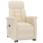 vidaXL Fauteuil inclinable électrique Beige Microfibre