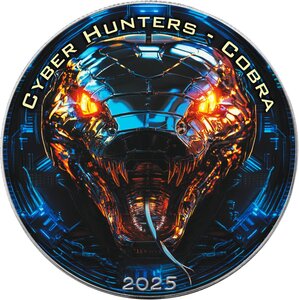 Pièce de monnaie en Argent 1 Dollar g 31.1 (1 oz) Millésime 2025 Cyber Hunters COBRA