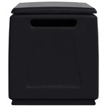 vidaXL Boîte de rangement de jardin 96x53x57 cm 230 L Gris foncé noir