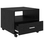 vidaXL Table basse Chêne noir 55 x 55 x 45 cm Bois d'ingénierie