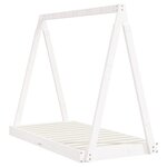 vidaXL Cadre de lit pour enfant blanc 70x140 cm bois de pin massif