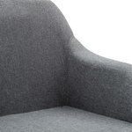 vidaXL Chaises pivotantes à manger lot de 4 gris clair tissu