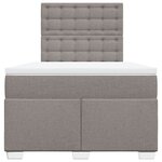 vidaXL Sommier à lattes de lit avec matelas Taupe 120x200 cm Tissu