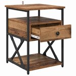 vidaXL Cabinet de chevet Bois ancien 40 x 42 x 55 cm Bois d'ingénierie