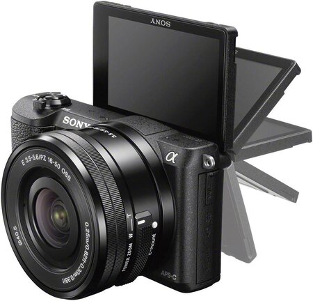 Sony ilce-5100yb appareil photo numérique hybride  capteur aps-c  24 3 mpix  écran tactile et flash intégré - noir + objectif 16-50 mm rétractable + objectif 55-210 mm