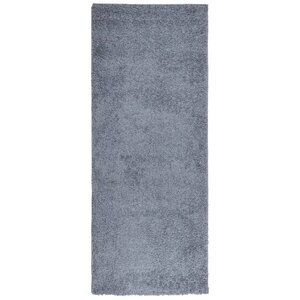 vidaXL Tapis shaggy PAMPLONA poils longs moderne bleu 80x200 cm