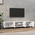 vidaXL Meuble TV Blanc 180x31 5x40 cm Bois d'ingénierie