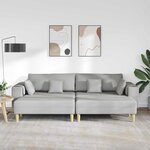 vidaXL Canapé 3 Pièces Gris nuage 250 x 188 x 76 cm tissu