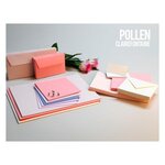 Paquet de 25 cartes simple 210g 160x160 rouge groseille pollen