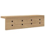 vidaXL Porte-manteau mural chêne artisanal 40 x 10.5 x 10.5 cm